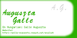 auguszta galle business card